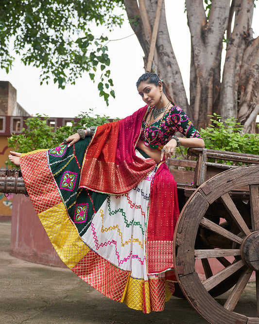 Multi Color Viscose Rayon Navratri Lehenga Choli