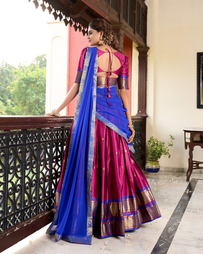 Pink Color Cotton Silk Designer Lehenga Choli