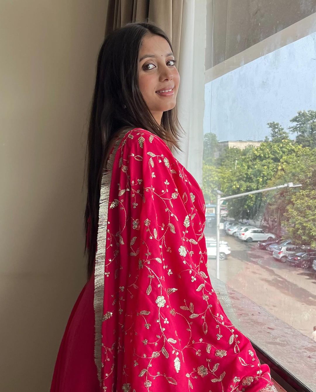 Preeti Negi in Rani Pink Color Soft Georgette With Heavy Embroidery Work Dupatta Anarkali Suit