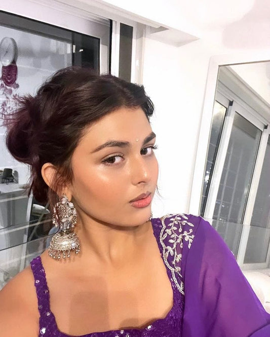 Mansi in Purple Color Sequence Work Soft Georgette Designer Three Piece Suit