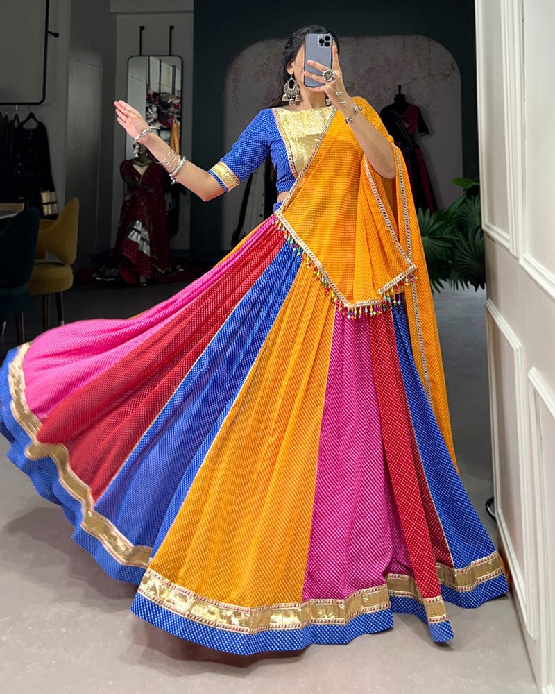 Multi Color Georgette Navratri Lehenga Choli