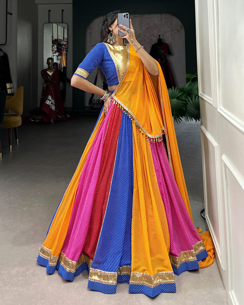 Multi Color Georgette Navratri Lehenga Choli
