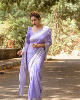 New Design Purple Color Soft Cotton Saree
