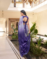lavender Color Weightless Marble Saree