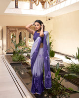 lavender Color Weightless Marble Saree