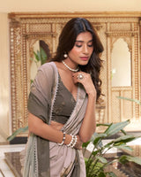 Chikoo Color Weightless Marble Saree