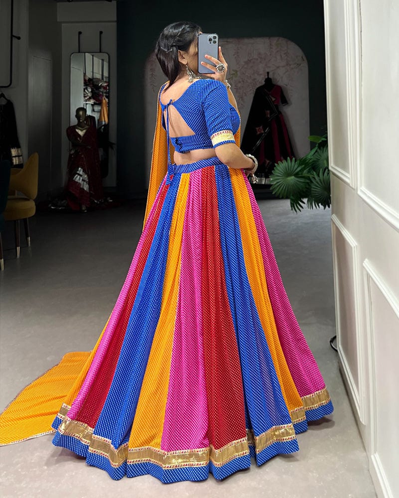 Multi Color Georgette Navratri Lehenga Choli