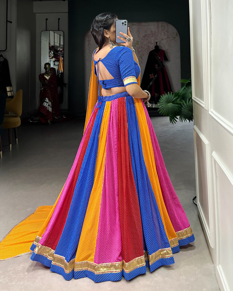 Multi Color Georgette Navratri Lehenga Choli