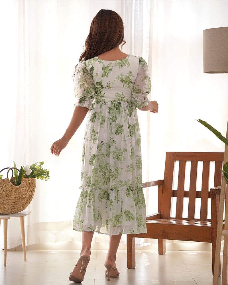 Pista Color Georgette Floral Printed Tunic