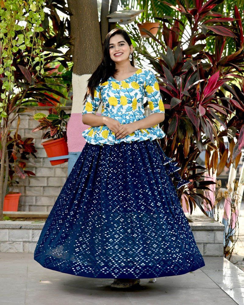 Yellow color Designer Readymade Lehenga Choli