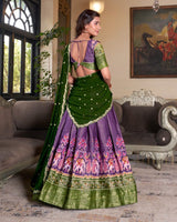 Purple Color Kanchipuram Lehenga Choli
