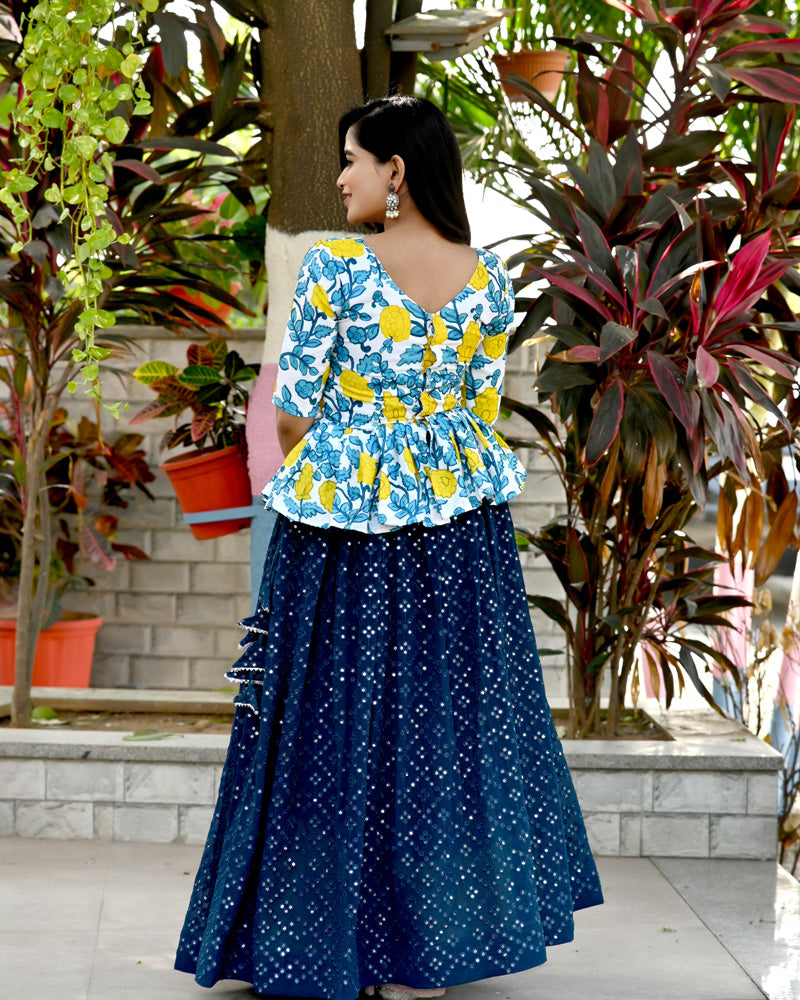 Yellow color Designer Readymade Lehenga Choli