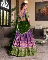 Purple Color Kanchipuram Lehenga Choli