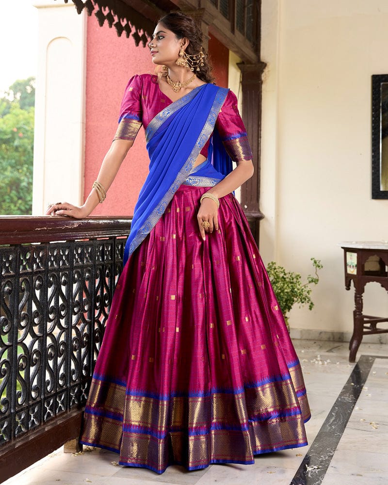 Pink Color Cotton Silk Designer Lehenga Choli