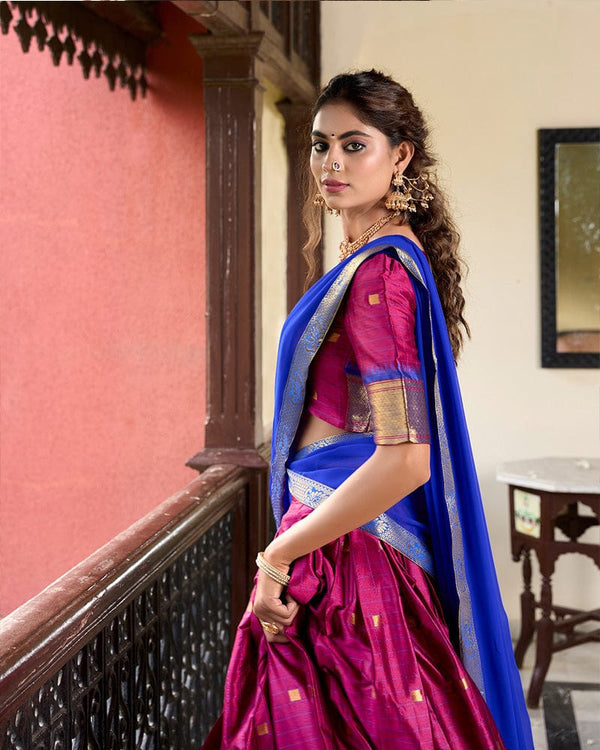 Pink Color Cotton Silk Designer Lehenga Choli