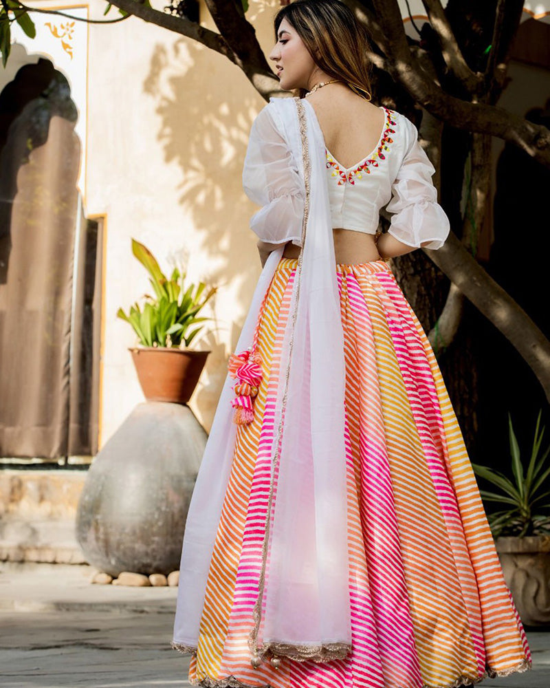 Multi Color Digital Print Art Silk Lehenga Choli