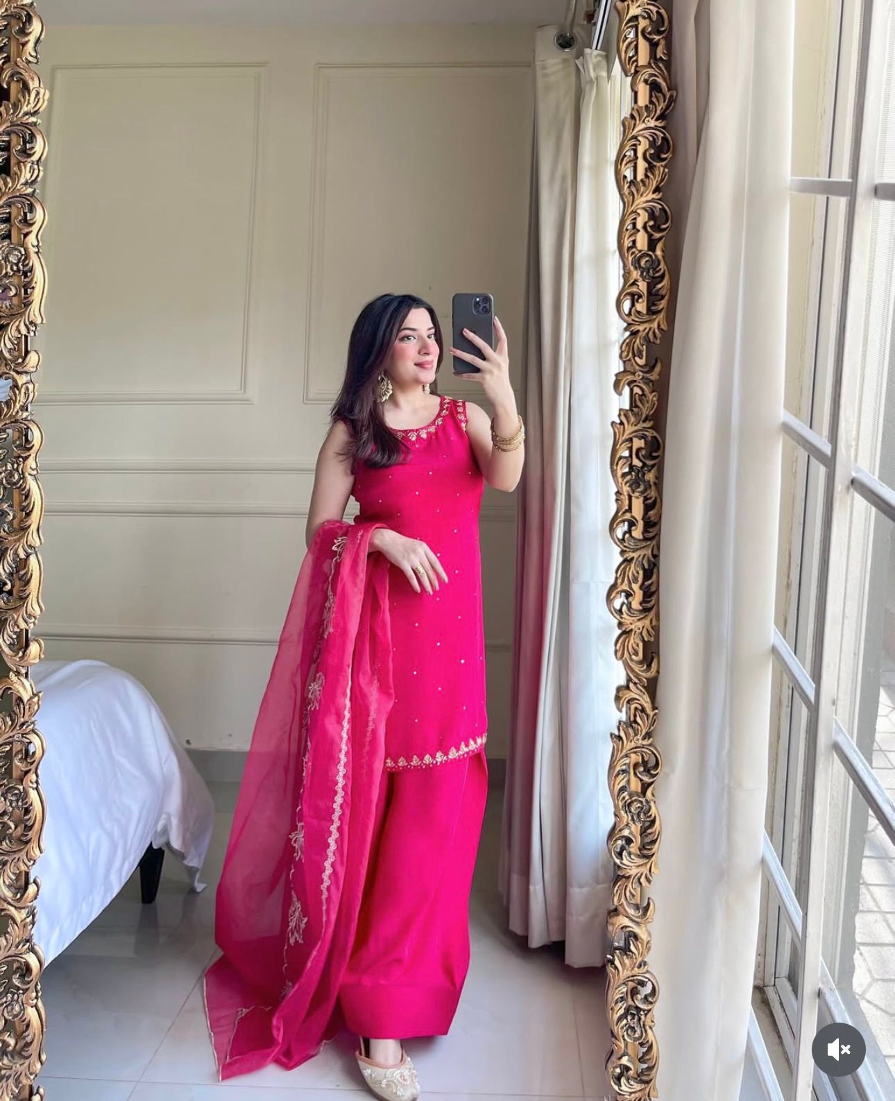 Pink Color Sequence Work Stylish Patiala Suit