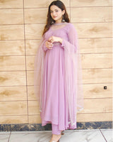 Kirti Singh Onion Colour Anarkali Three Piece Suit