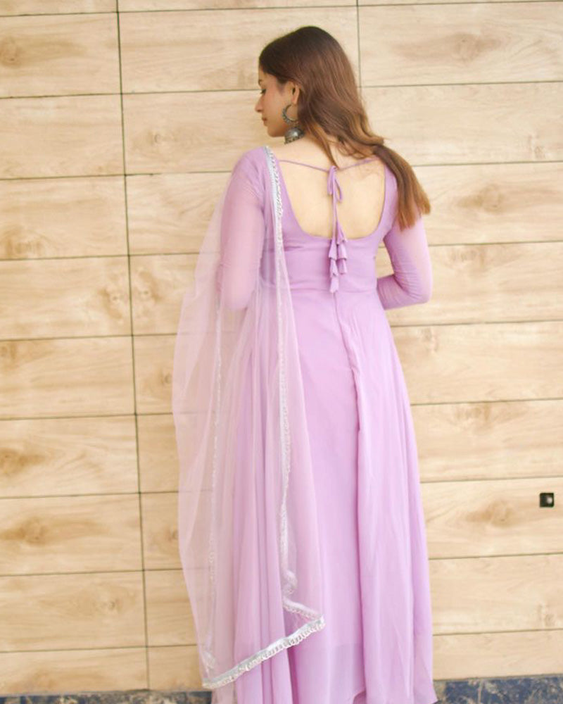 Kirti Singh Onion Colour Anarkali Three Piece Suit