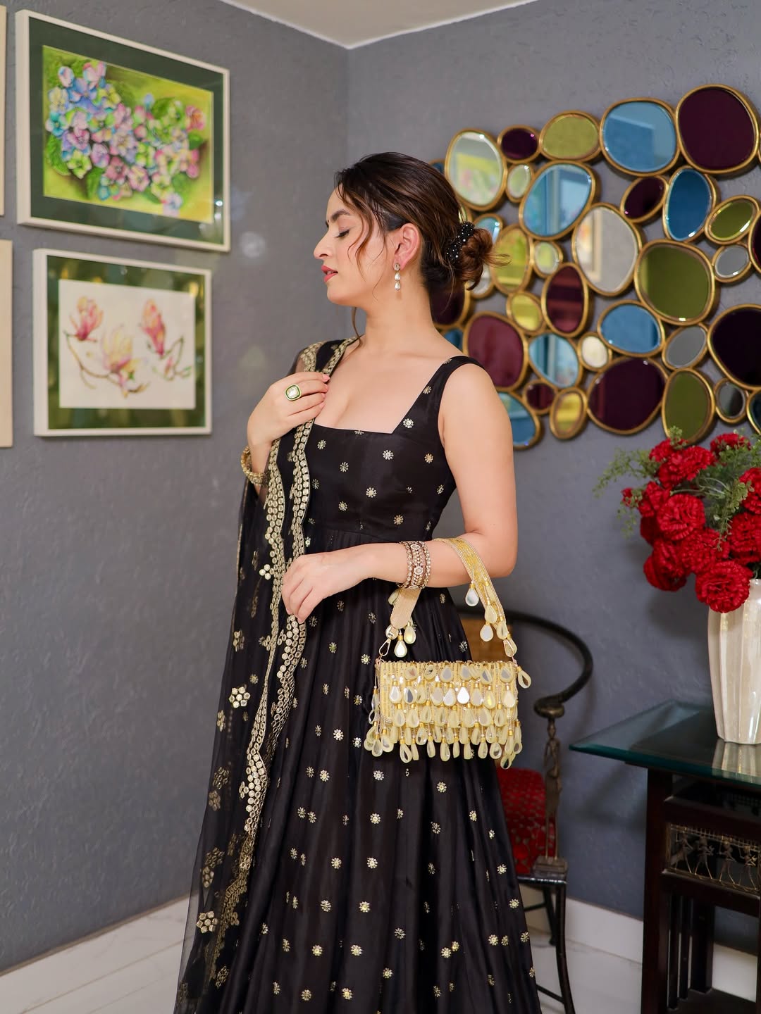 Aadhya Black Premium Royal Elegant Suit Set