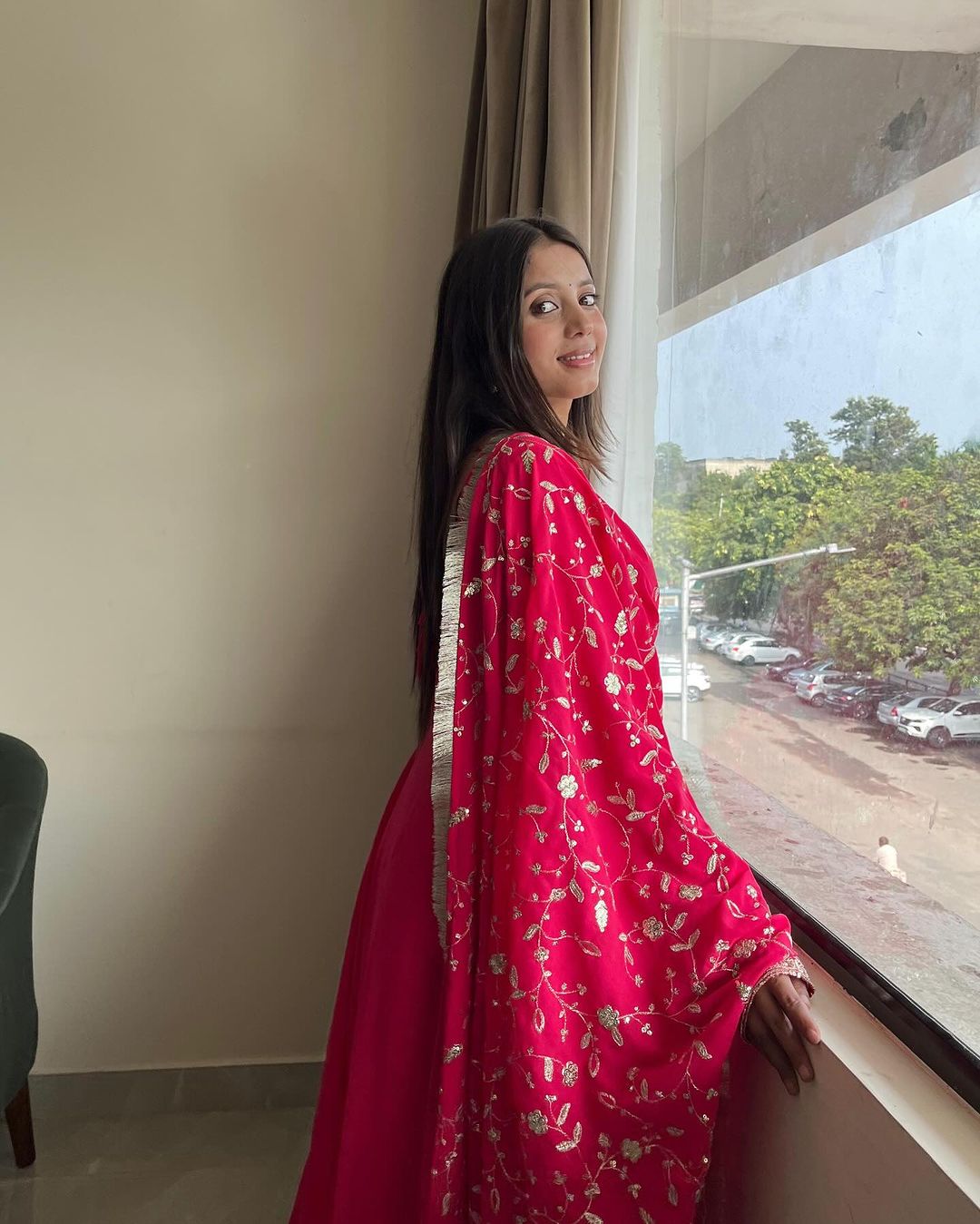 Preeti Negi in Rani Pink Color Soft Georgette With Heavy Embroidery Work Dupatta Anarkali Suit