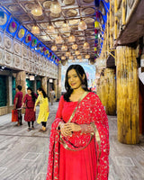 Jelina in Rani Pink Color Soft Georgette With Heavy Embroidery Work Dupatta Anarkali Suit