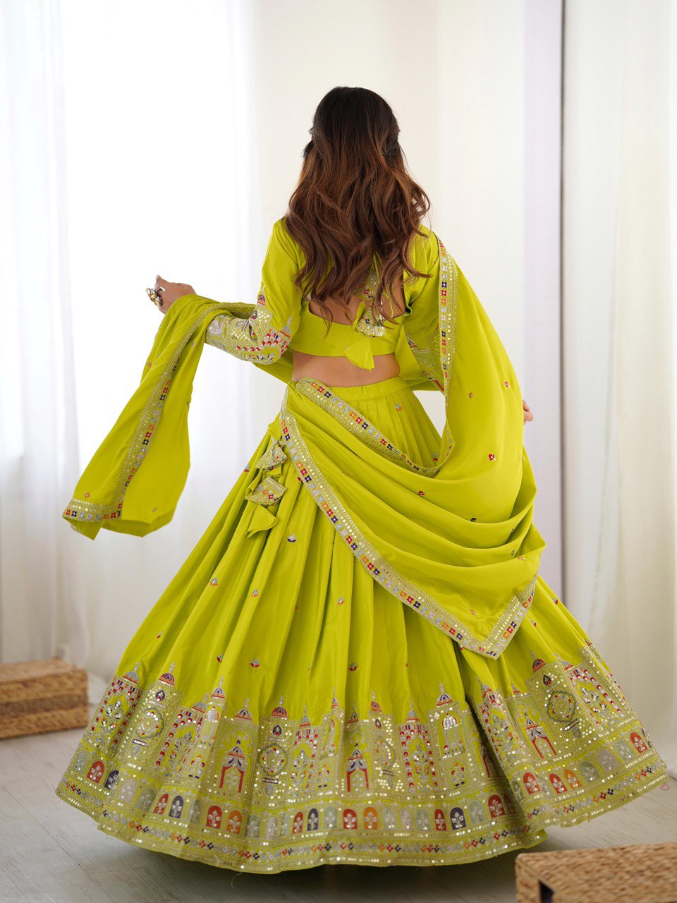Designer Crepe Silk Chaniya Choli for Navratri