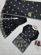 New Design Chinon Silk Thread With Sequence Work Top Sharara